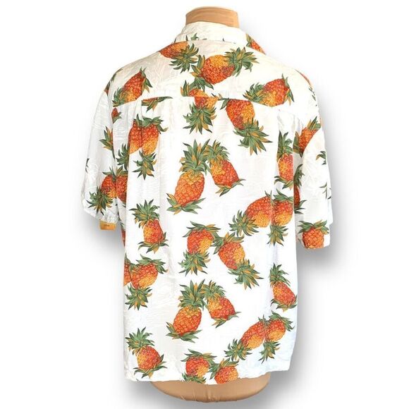 Vintage Paradise Found Shirt Hawaiian Pineapple Printed Boxy Camp Collar Top - Picture 5 of 9